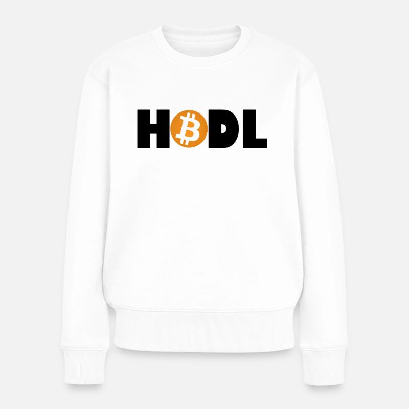 Bitcoin Revolution – Hold the Future - Frauen Premium Bio Pullover - Weiß