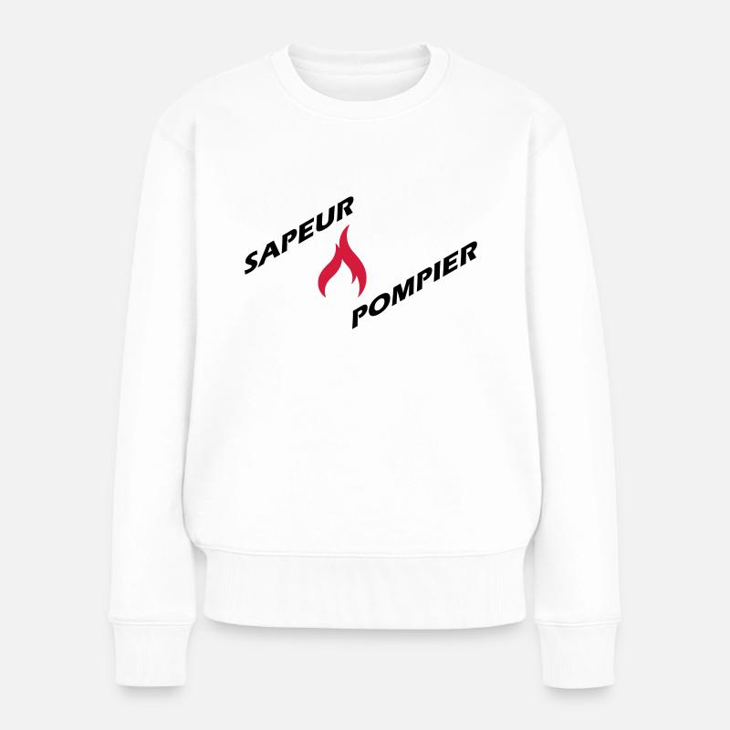 sapeur-pompier - Pull Premium bio Femme - blanc