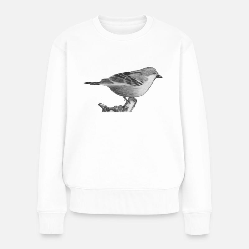 Spatz - Frauen Premium Bio Pullover - Weiß