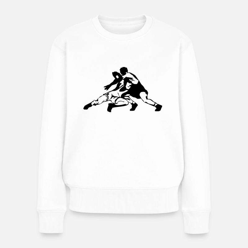 Ringer - Frauen Premium Bio Pullover - Weiß