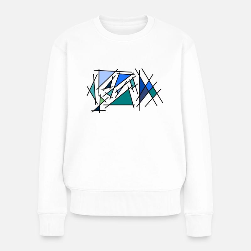 Blue corner - Women's Premium Organic Jumper - white