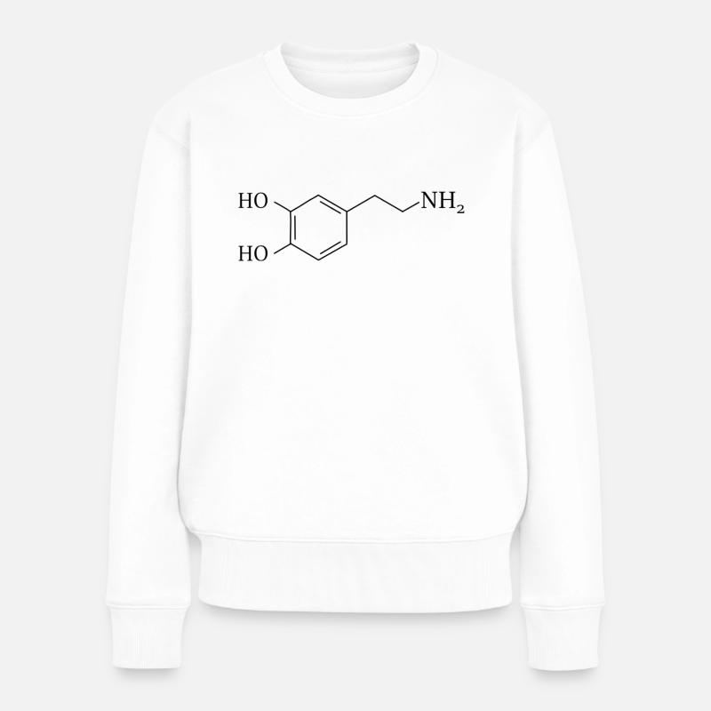Dopamin - Frauen Premium Bio Pullover - Weiß