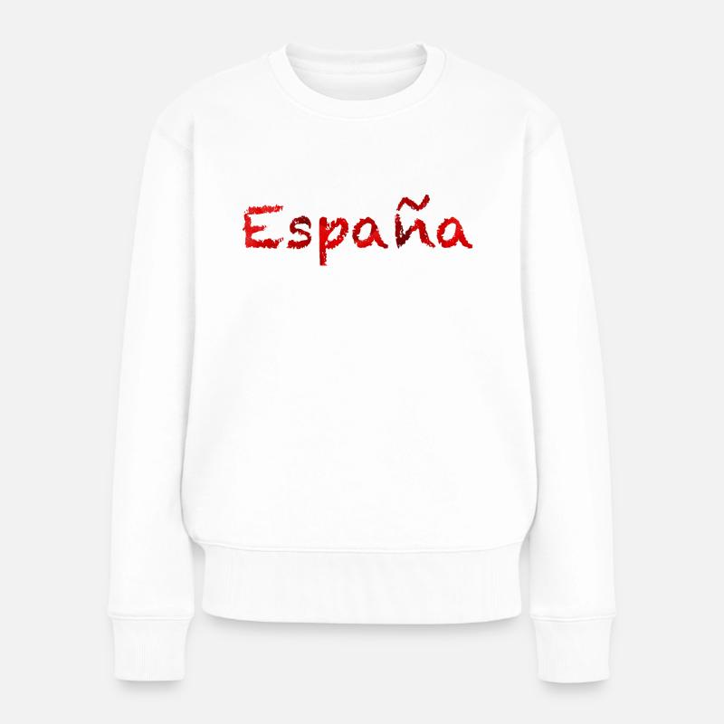 Spanien - Frauen Premium Bio Pullover - Weiß