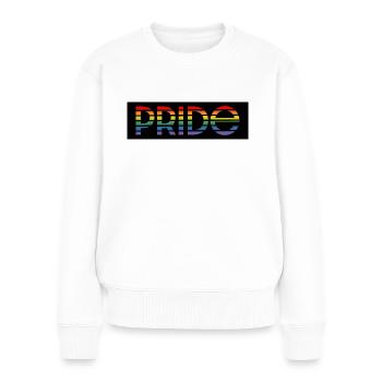 Pride rainbow black background - Frauen Premium Bio Pullover - Weiß - Vorne - Julia (174cm)