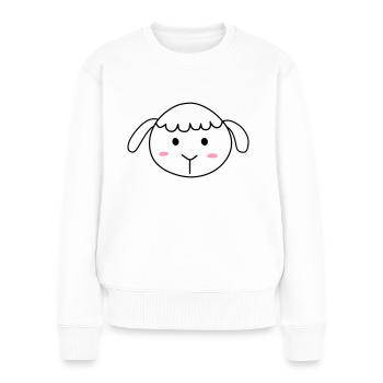 Mouton mignon - Pull Premium bio Femme - blanc - Devant - Julia (174cm)