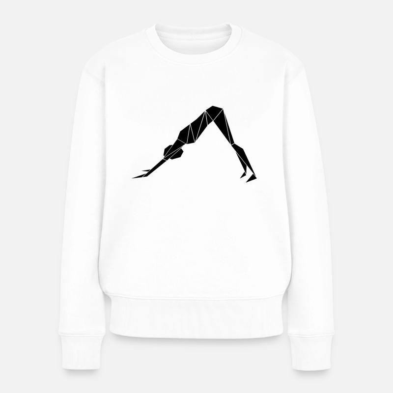 Down Dog - Frauen Premium Bio Pullover - Weiß
