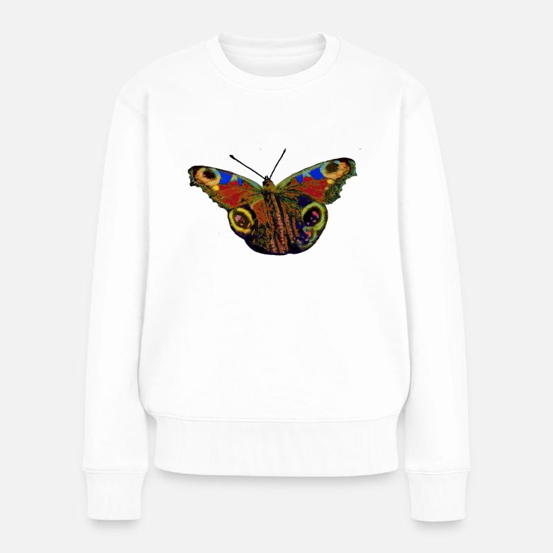 Butterfly 2 - Frauen Premium Bio Pullover - Weiß
