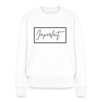 Perfectly Imperfect - Frauen Premium Bio Pullover - Weiß - Vorne - Julia (174cm)