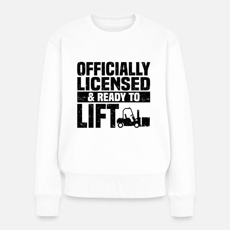Gabelstapler - Frauen Premium Bio Pullover - Weiß