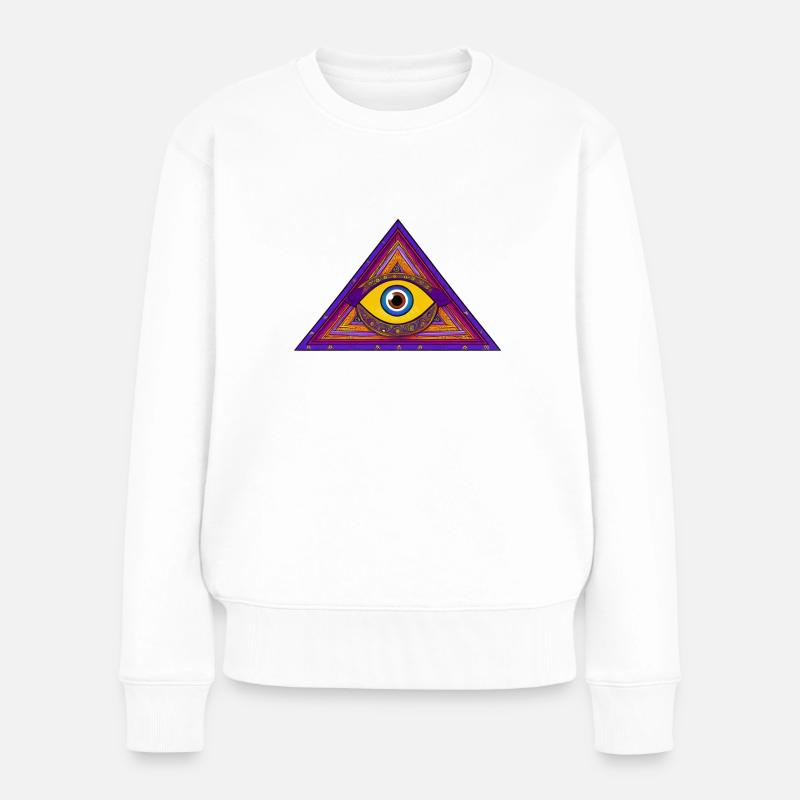 Drittes Auge - Frauen Premium Bio Pullover - Weiß
