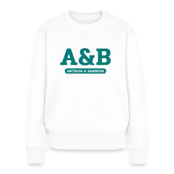 Antigua and Barbuda - St John´s - West Indies - Frauen Premium Bio Pullover - Weiß - Vorne - Julia (174cm)