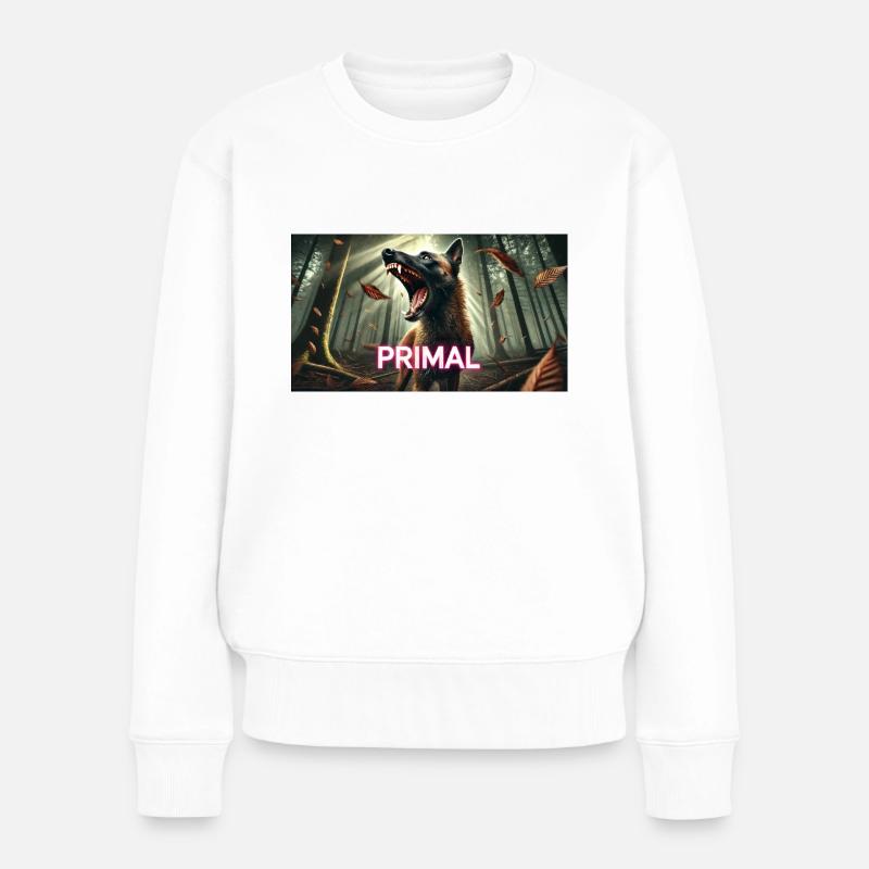 Primalinois² - Frauen Premium Bio Pullover - Weiß