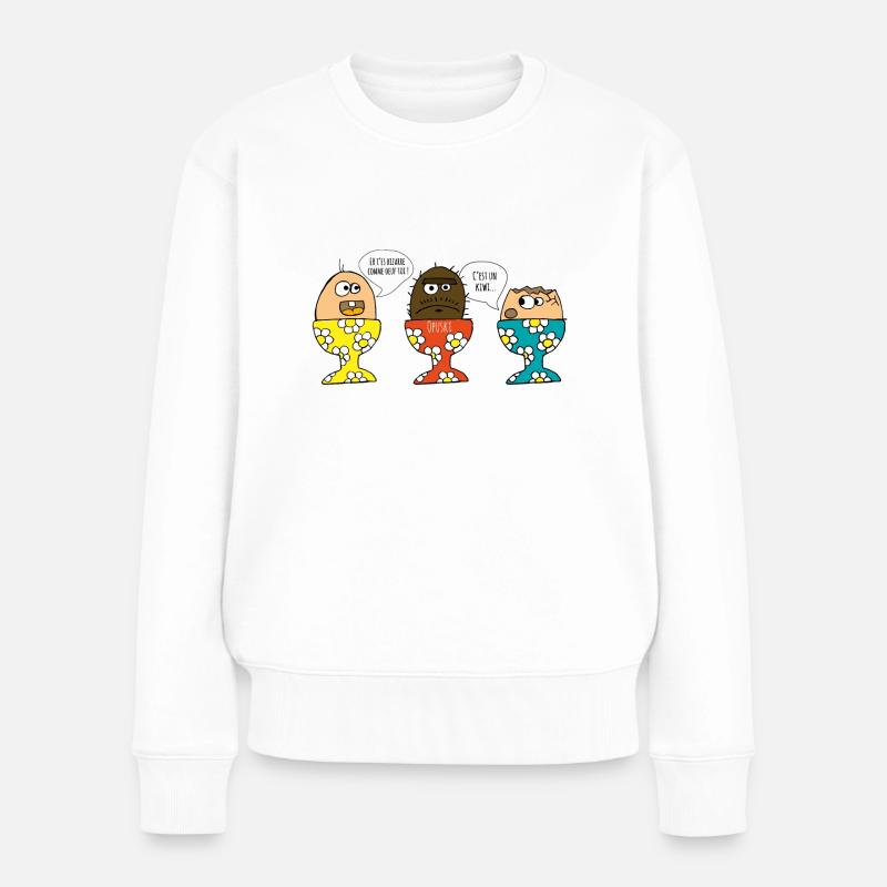 Drôle d'oeuf - Pull Premium bio Femme - blanc