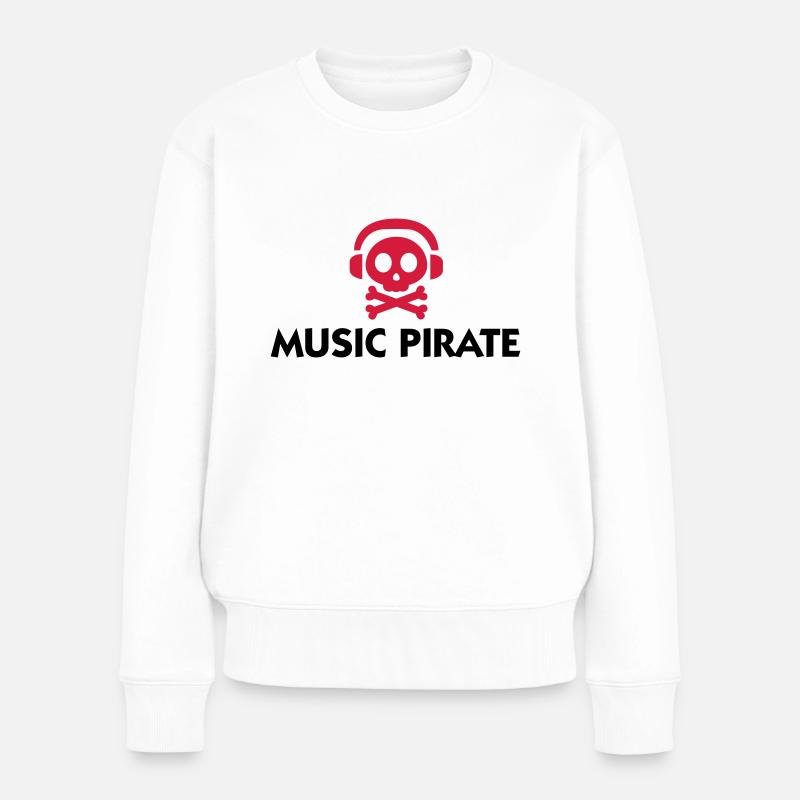 Pirate de musique - Pull Premium bio Femme - blanc