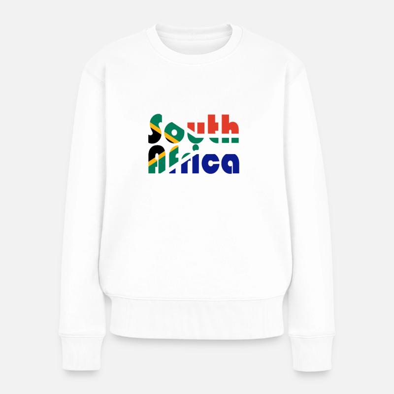 South Africa - Frauen Premium Bio Pullover - Weiß