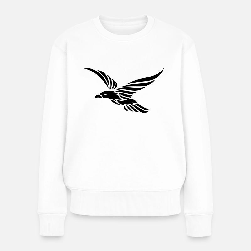 corbeau tribal - Pull Premium bio Femme - blanc