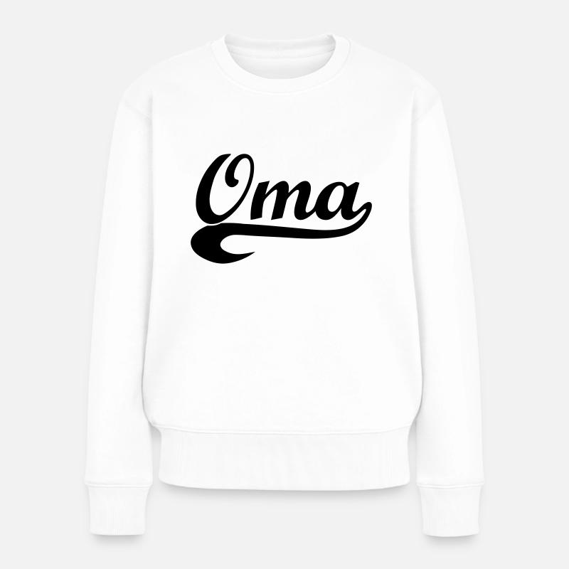 Oma - Frauen Premium Bio Pullover - Weiß