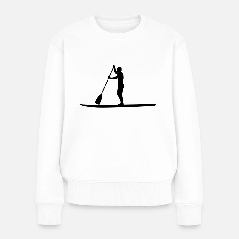 SUP Rider - Frauen Premium Bio Pullover - Weiß
