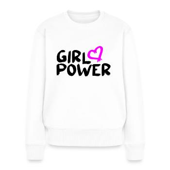 Feminism Feminist Vector Girl Power Design - Women's Premium Organic Jumper - white - Front - Julia (174cm)