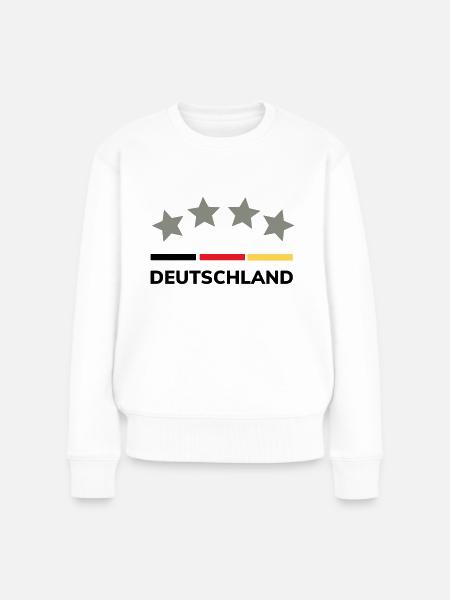 Deutschland - Frauen Premium Bio Pullover - Weiß