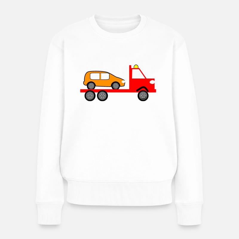 Truck - Frauen Premium Bio Pullover - Weiß