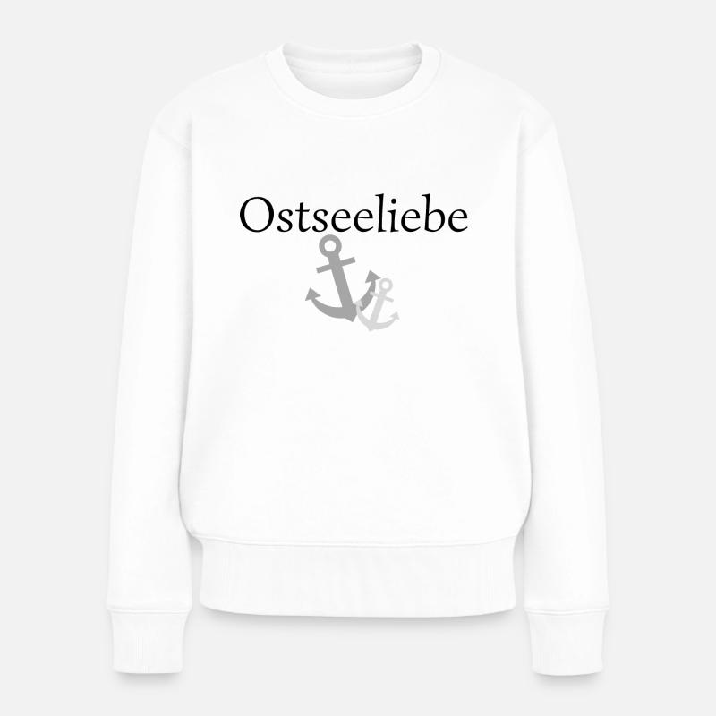 Ostseeliebe - Frauen Premium Bio Pullover - Weiß