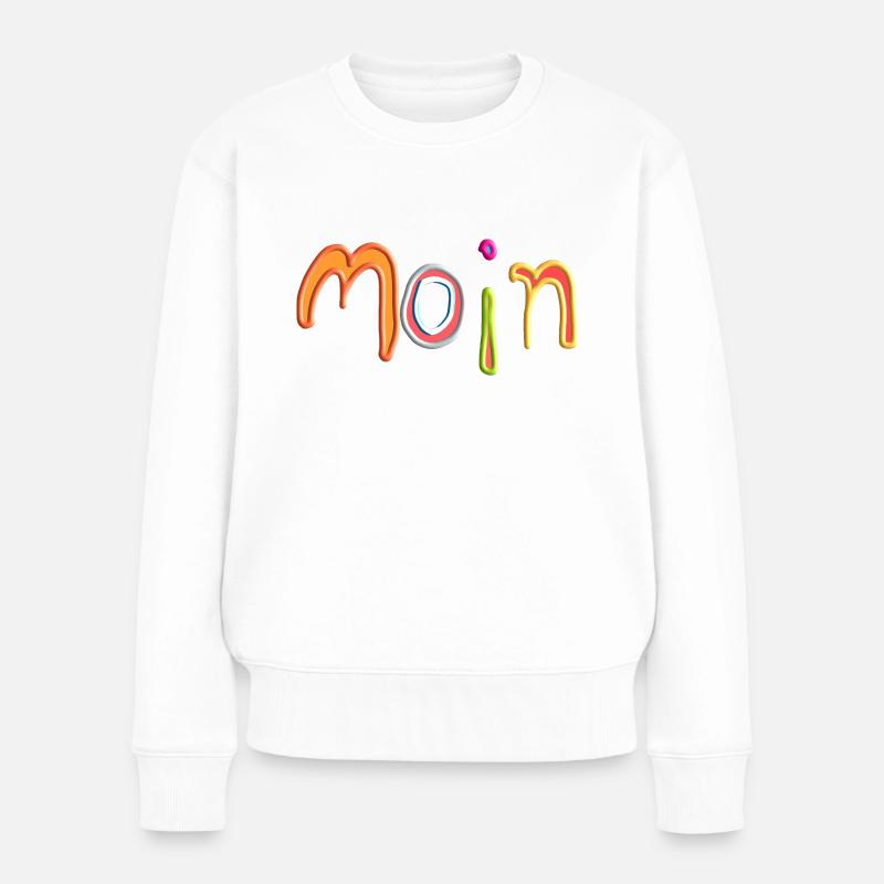 Moin 15 - Frauen Premium Bio Pullover - Weiß