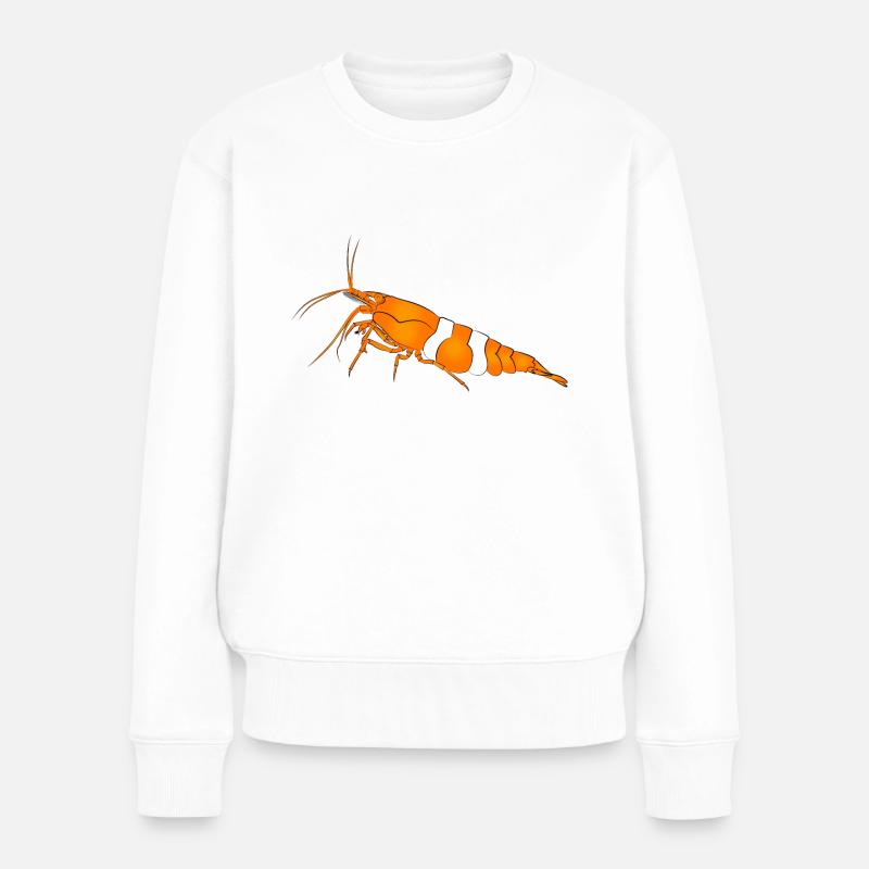 Garnele, shrimp Neocaridina davidi, Aquarium - Frauen Premium Bio Pullover - Weiß