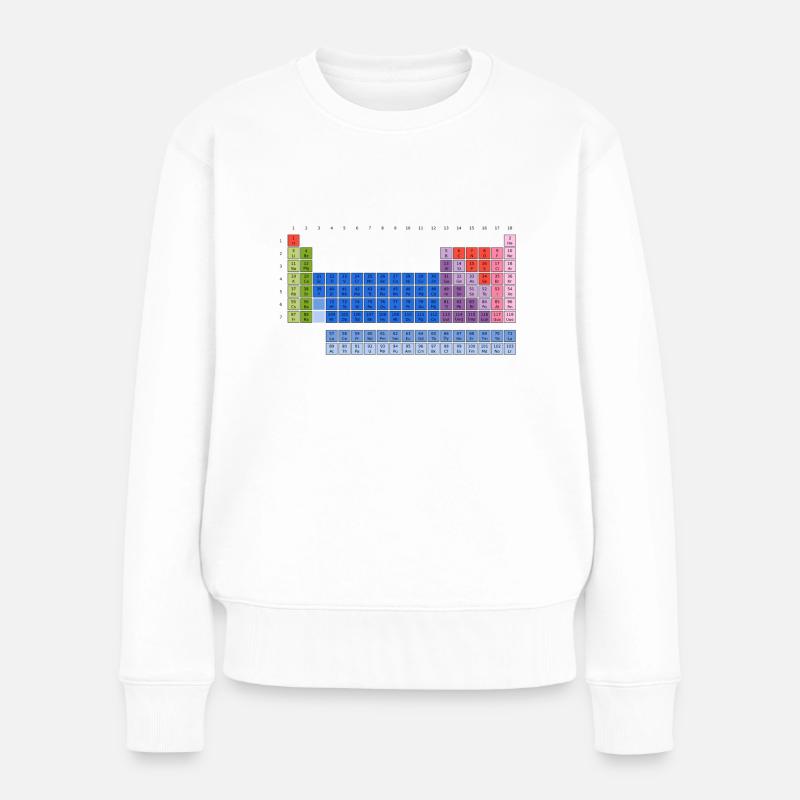 Tableau périodique des éléments (PSE) Tableau - Pull Premium bio Femme - blanc