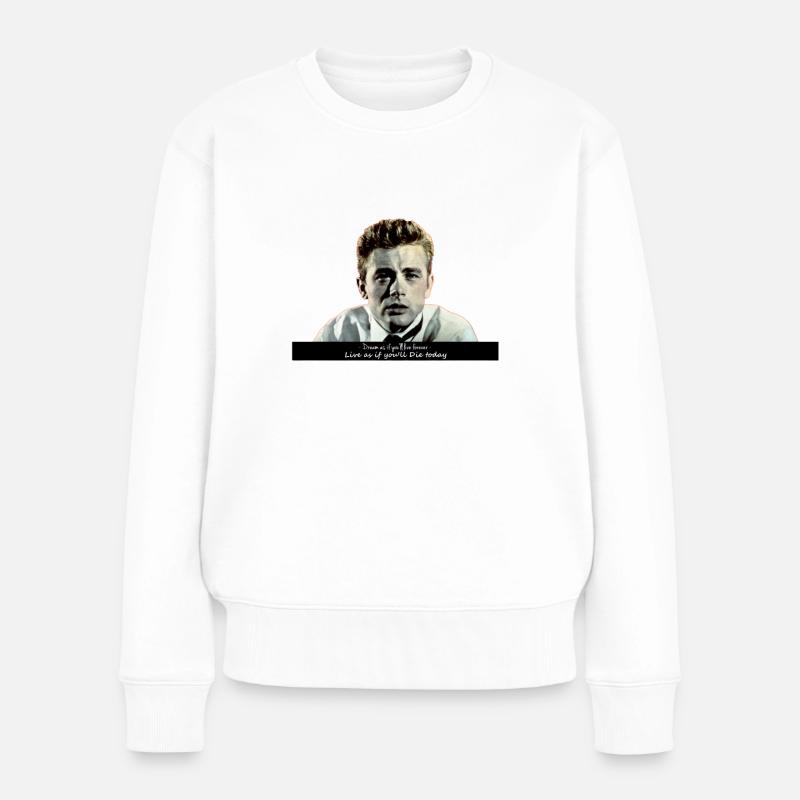 James Dean - Frauen Premium Bio Pullover - Weiß