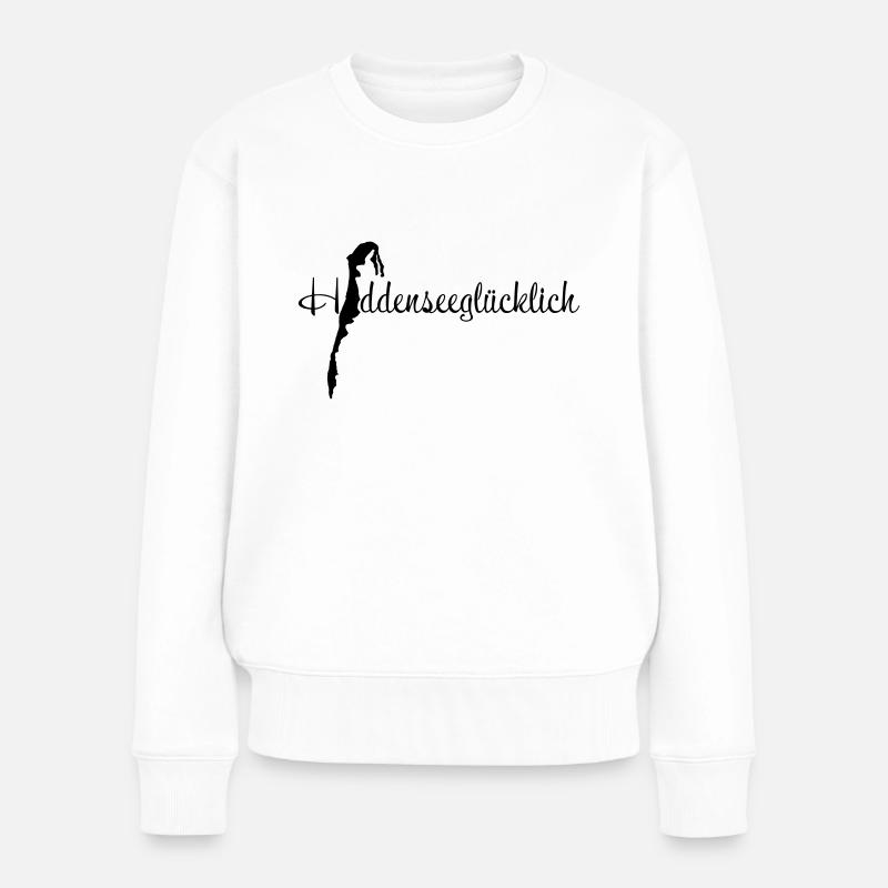 Hiddenseeglücklich klein - Frauen Premium Bio Pullover - Weiß