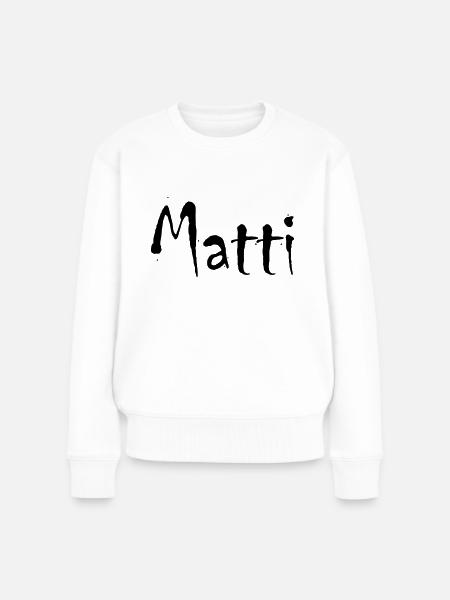 matti - Frauen Premium Bio Pullover - Weiß
