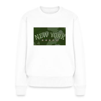 New York Flag Veterans Edition - Women's Premium Organic Jumper - white - Front - Julia (174cm)