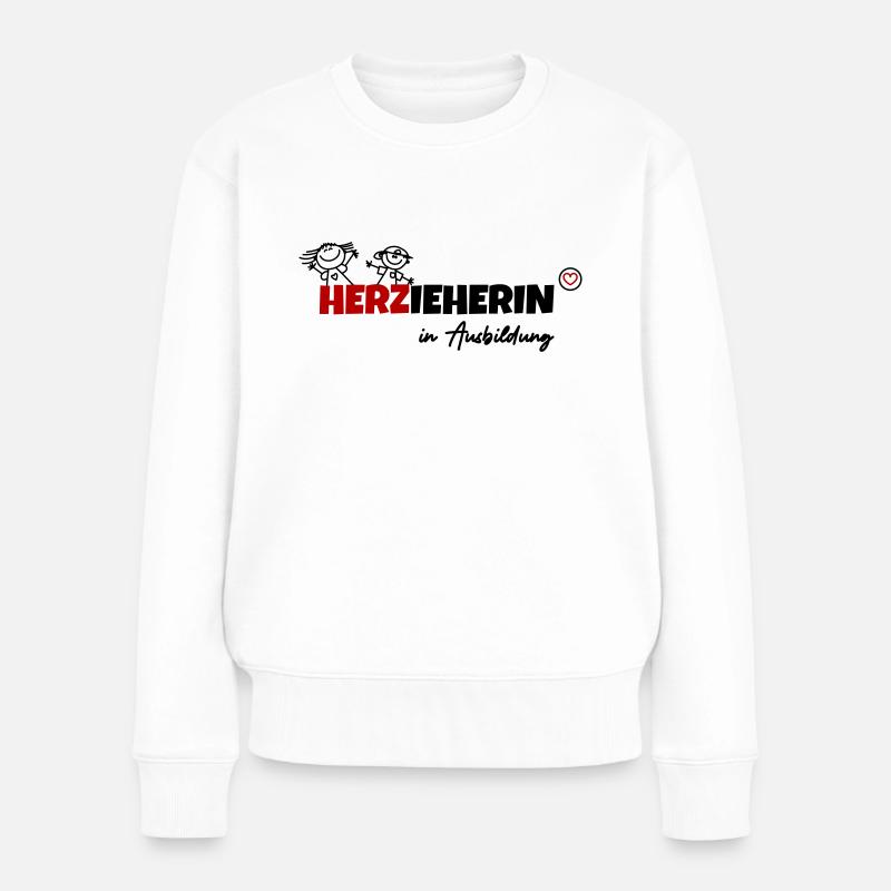 Erzieherin in Ausbildung - Frauen Premium Bio Pullover - Weiß