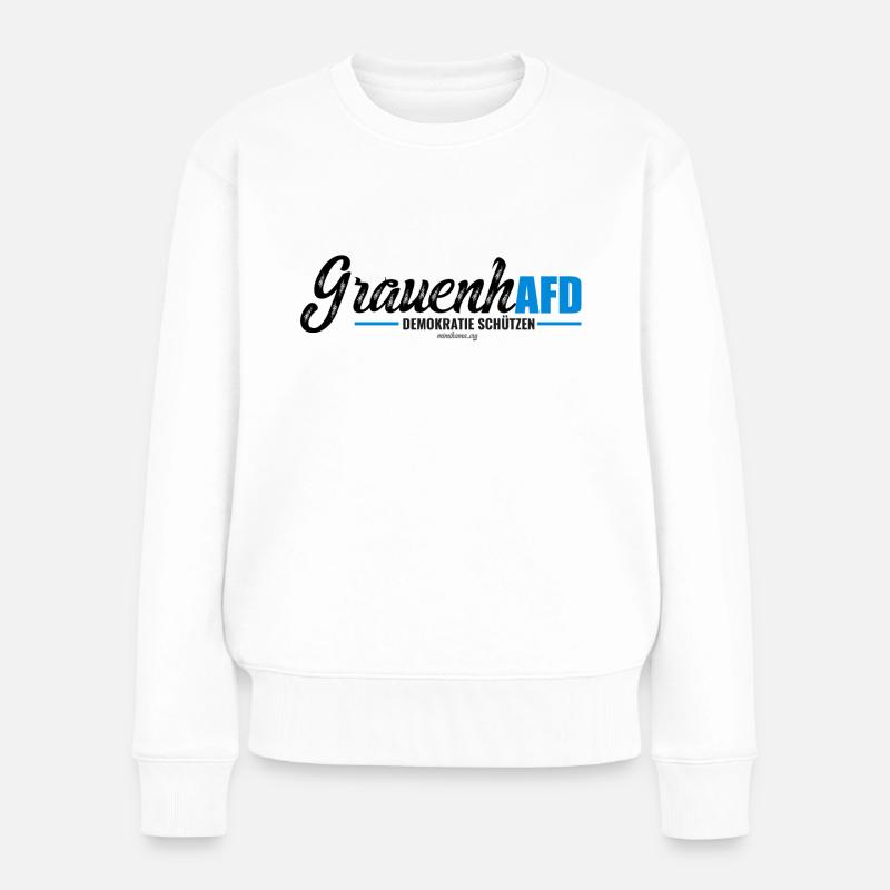 Mimikama GrauenhAFD - Frauen Premium Bio Pullover - Weiß