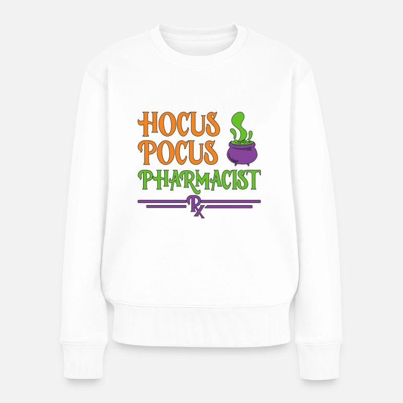 Pharmacist Halloween - Frauen Premium Bio Pullover - Weiß