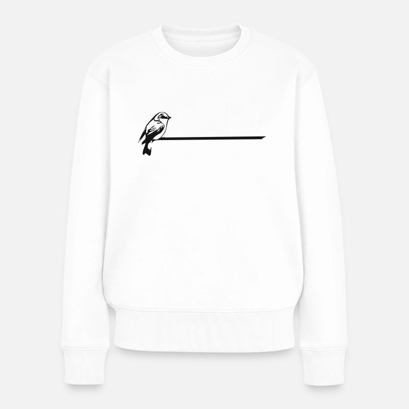 Spatz - Frauen Premium Bio Pullover - Weiß