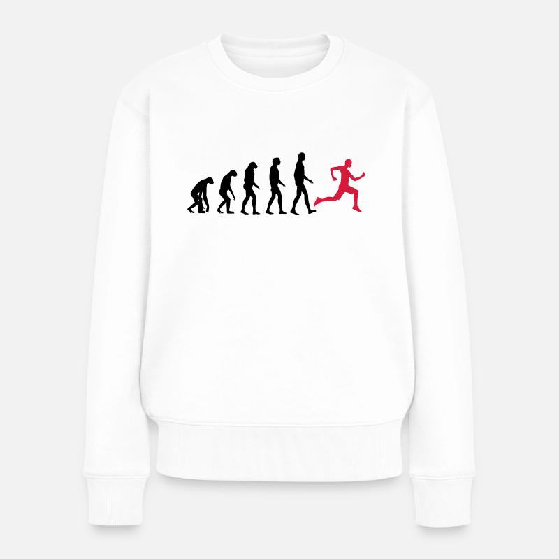 Jogger Evolution - Jogging - Fit-Sport-Fitness - Pull Premium bio Femme - blanc