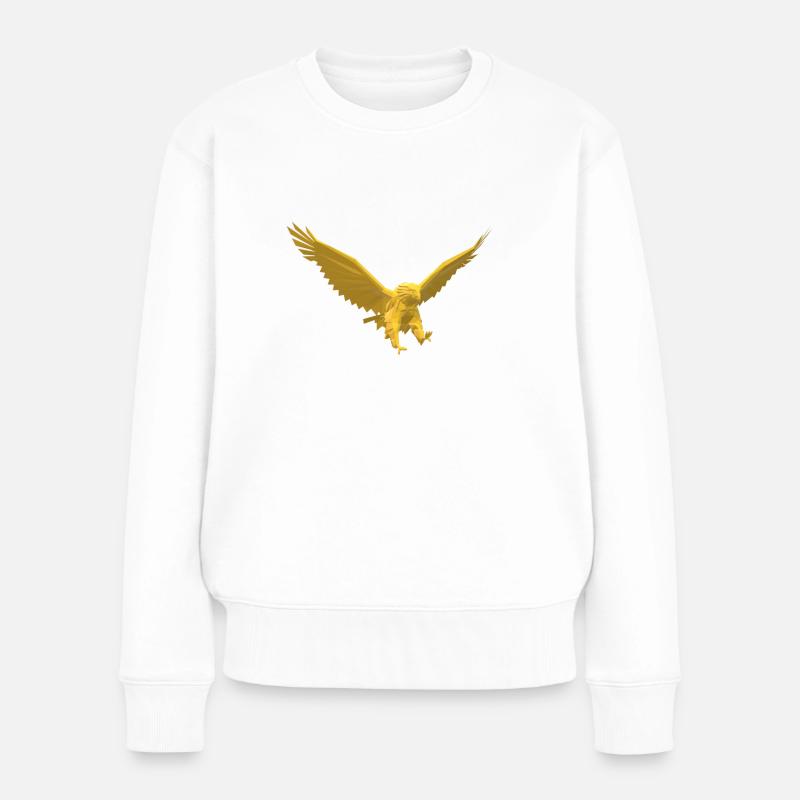Goldene Adler - Frauen Premium Bio Pullover - Weiß