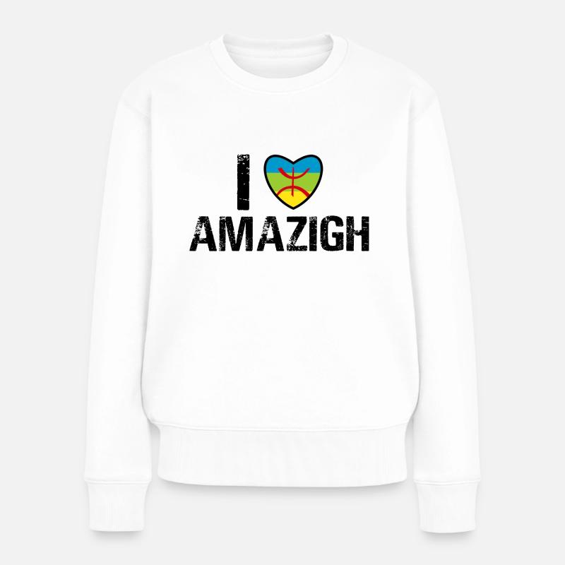 Ich liebe Amazigh - Frauen Premium Bio Pullover - Weiß