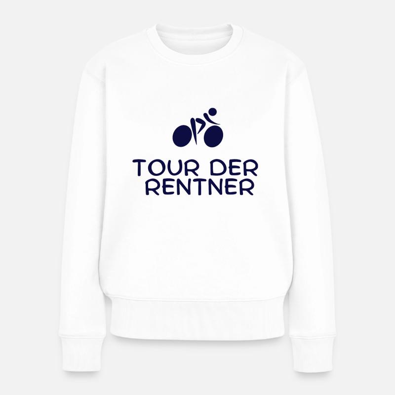 Tour Der Renner Fahrraddesign - Frauen Premium Bio Pullover - Weiß