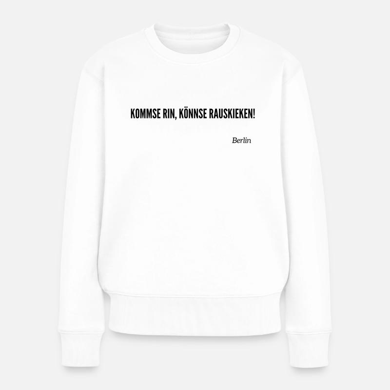 Berliner Schnauze - Frauen Premium Bio Pullover - Weiß