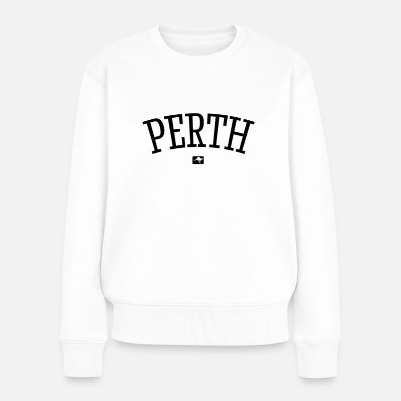Perth Australia Down Under Kangaroo Koala Outback - Frauen Premium Bio Pullover - Weiß