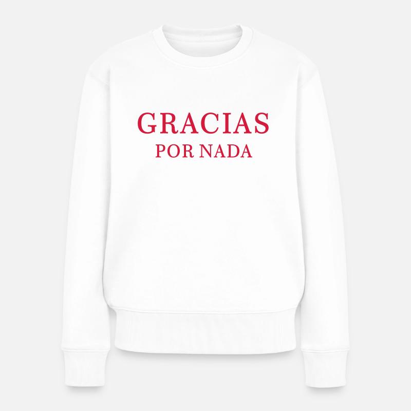 Danke für Nix - Frauen Premium Bio Pullover - Weiß