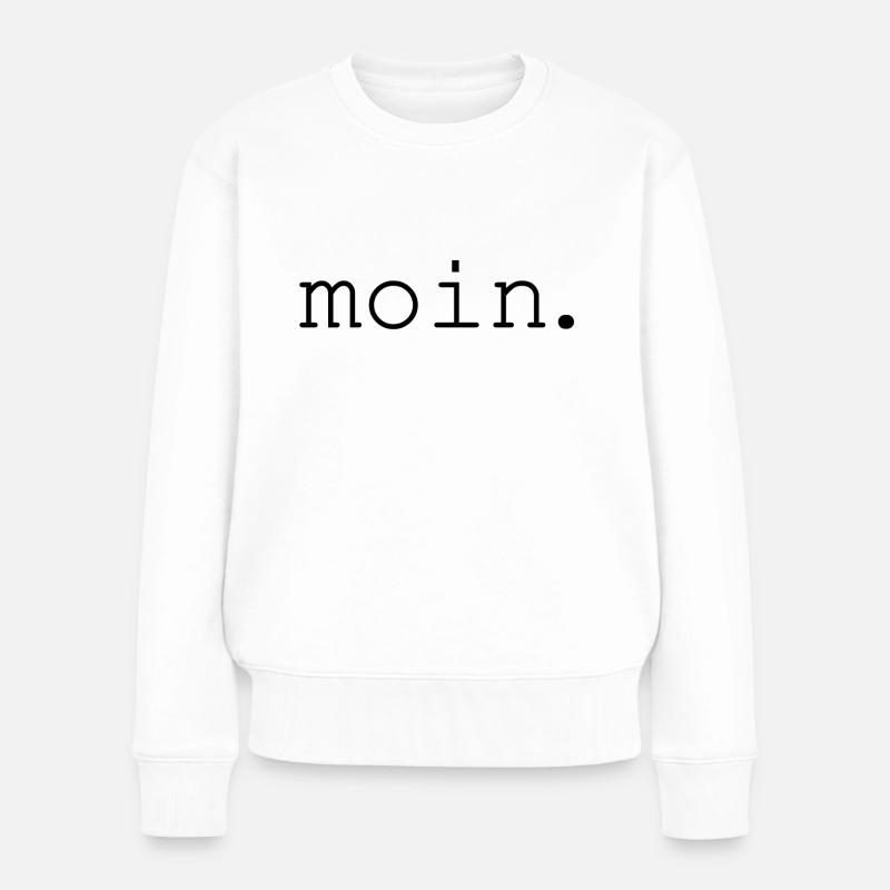 moin. - Frauen Premium Bio Pullover - Weiß