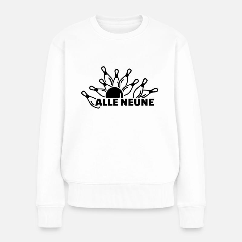 Kegeln - Frauen Premium Bio Pullover - Weiß
