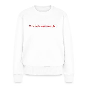 Noah Verschwörungstheoretiker - Frauen Premium Bio Pullover - Weiß - Vorne - Julia (174cm)