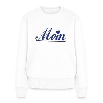 Moin mit Herz - Frauen Premium Bio Pullover - Weiß - Vorne - Julia (174cm)