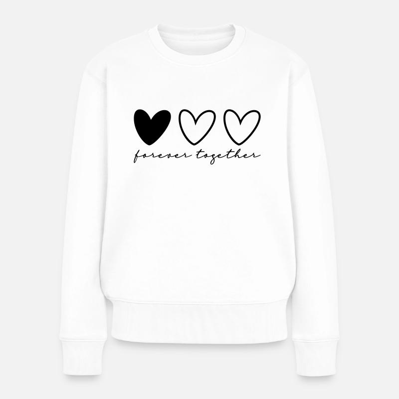 3 Herzen Partner Teil 3 von 3 - Frauen Premium Bio Pullover - Weiß