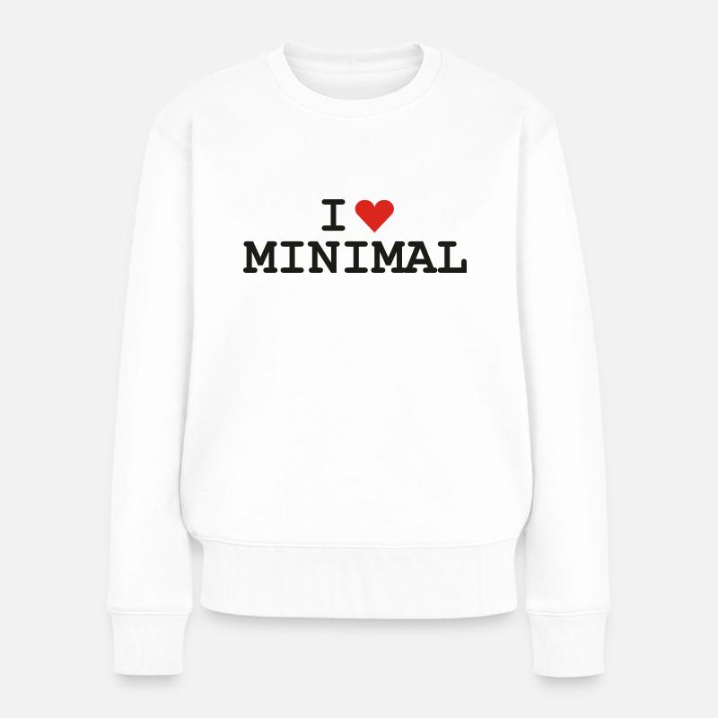 Love Minimal - Pull Premium bio Femme - blanc